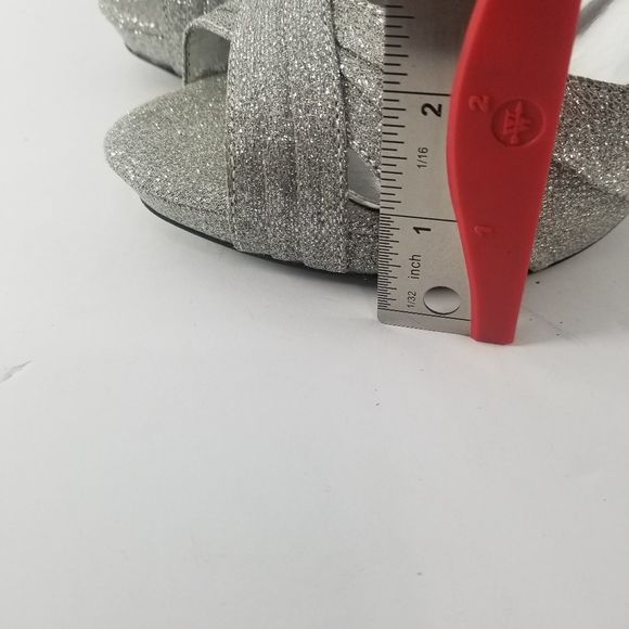 I. Miller Beautiful Shoes Sparkly Silver Peep Toe Stiletto SIZE 8.5. S753 - Picture 6 of 7